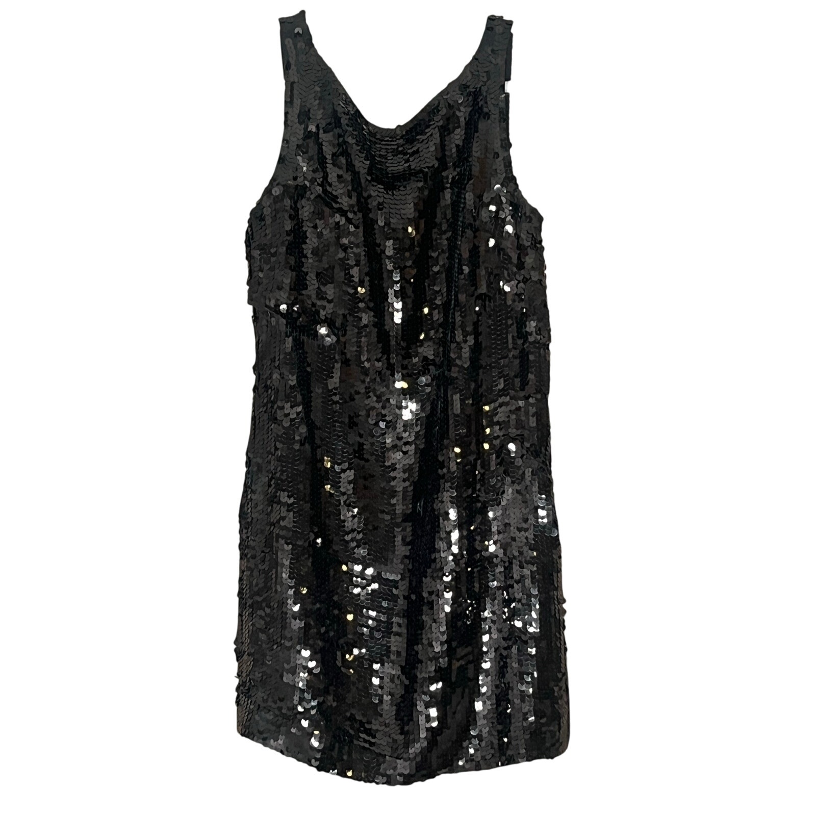 Banana Republic Black Sequin Formal Mini Dress Sz 8 Petite